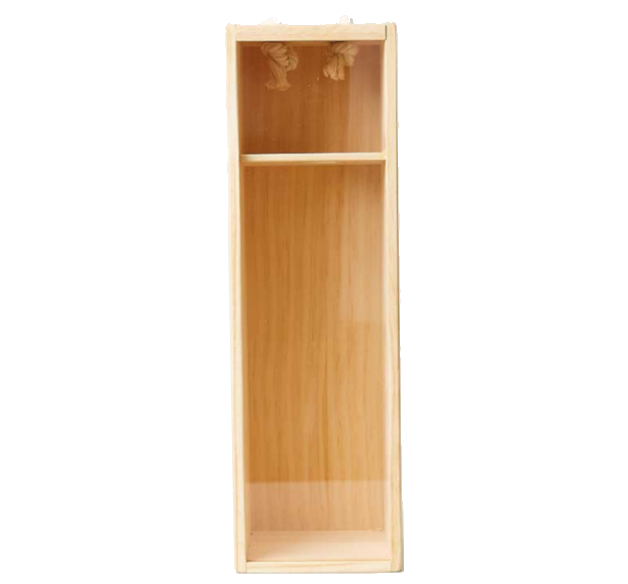 Wooden Gift Box with Rope Handle (1 Bottle)